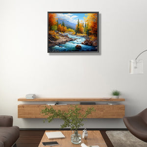 Woods Lake 50*40CM(Canvas) Full Square Drill Diamond Painting