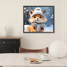 Load image into Gallery viewer, Winter Fox 35*30CM(Canvas) Full Round Drill Diamond Painting
