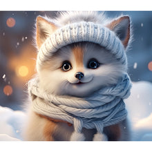 Load image into Gallery viewer, Winter Fox 35*30CM(Canvas) Full Round Drill Diamond Painting
