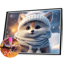 Load image into Gallery viewer, Winter Fox 35*30CM(Canvas) Full Round Drill Diamond Painting
