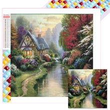 Load image into Gallery viewer, Riverside Cabin 50*50CM(Picture) Full Square Drill Diamond Painting
