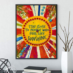 Make Friends With Sunny People 30*40CM(Canvas) Partial Special Shaped Drill Diamond Painting