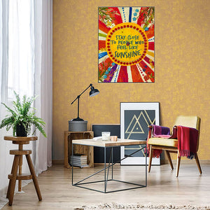 Make Friends With Sunny People 30*40CM(Canvas) Partial Special Shaped Drill Diamond Painting