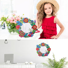 Load image into Gallery viewer, DIY Special Shaped Diamond Painting Mirror Wreath Art Rhinestone Makeup Mirror
