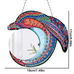 Special Shaped Diamond Painting Makeup Mirror Kit Dolphin Crystal Diamond Mirror