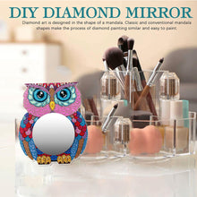 Load image into Gallery viewer, Owl DIY Special Shaped Diamond Painting Makeup Mirror Kit for Beginner Kid Adult
