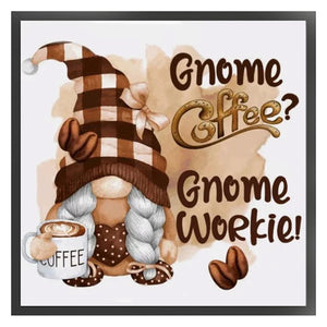 Coffee Gnome (40*40CM) 11CT Stamped Cross Stitch