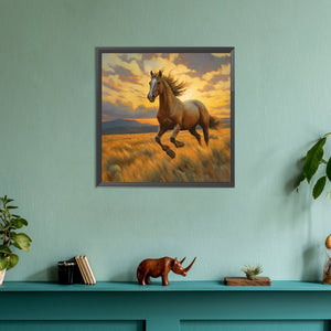 Horses 30*30CM(Canvas) Full Round Drill Diamond Painting