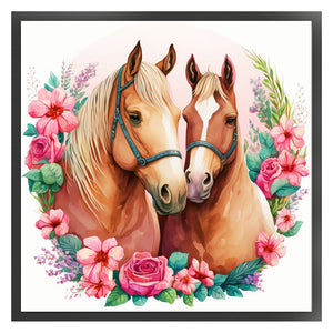 Lovers Horse (30*30CM) 18CT Stamped Cross Stitch