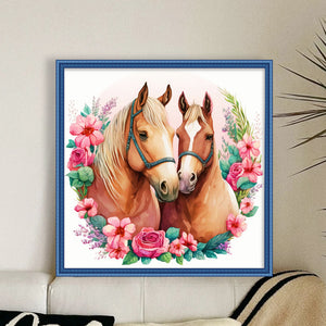 Lovers Horse (30*30CM) 18CT Stamped Cross Stitch