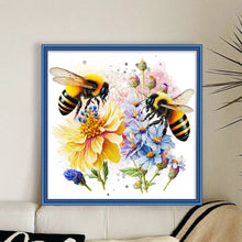 Load image into Gallery viewer, Lovers Bees (30*30CM) 18CT Stamped Cross Stitch
