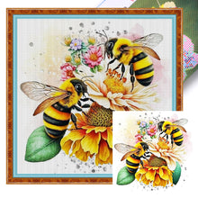 Load image into Gallery viewer, Lovers Bees (30*30CM) 18CT Stamped Cross Stitch
