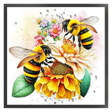 Load image into Gallery viewer, Lovers Bees (30*30CM) 18CT Stamped Cross Stitch
