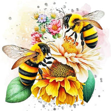 Load image into Gallery viewer, Lovers Bees (30*30CM) 18CT Stamped Cross Stitch
