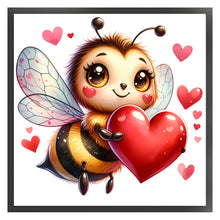 Load image into Gallery viewer, Valentine&#39;S Day Bee (25*25CM) 18CT Stamped Cross Stitch
