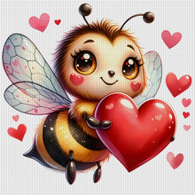 Load image into Gallery viewer, Valentine&#39;S Day Bee (25*25CM) 18CT Stamped Cross Stitch
