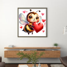 Load image into Gallery viewer, Valentine&#39;S Day Bee (25*25CM) 18CT Stamped Cross Stitch
