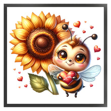 Load image into Gallery viewer, Valentine&#39;S Day Bee (25*25CM) 18CT Stamped Cross Stitch
