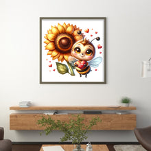 Load image into Gallery viewer, Valentine&#39;S Day Bee (25*25CM) 18CT Stamped Cross Stitch
