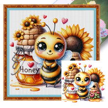 Load image into Gallery viewer, Valentine&#39;S Day Bee (25*25CM) 18CT Stamped Cross Stitch
