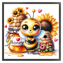 Load image into Gallery viewer, Valentine&#39;S Day Bee (25*25CM) 18CT Stamped Cross Stitch
