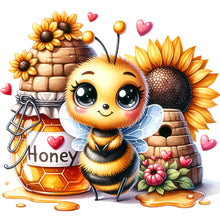 Load image into Gallery viewer, Valentine&#39;S Day Bee (25*25CM) 18CT Stamped Cross Stitch
