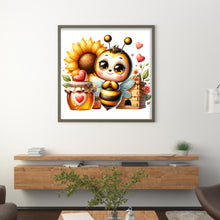 Load image into Gallery viewer, Valentine&#39;S Day Bee (25*25CM) 18CT Stamped Cross Stitch
