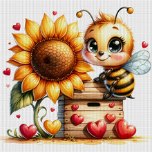 Load image into Gallery viewer, Valentine&#39;S Day Bee (25*25CM) 18CT Stamped Cross Stitch
