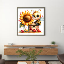 Load image into Gallery viewer, Valentine&#39;S Day Bee (25*25CM) 18CT Stamped Cross Stitch
