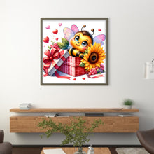 Load image into Gallery viewer, Valentine&#39;S Day Bee (25*25CM) 18CT Stamped Cross Stitch
