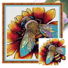 Load image into Gallery viewer, Colorful Bee (30*30CM) 18CT Stamped Cross Stitch
