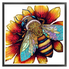 Load image into Gallery viewer, Colorful Bee (30*30CM) 18CT Stamped Cross Stitch
