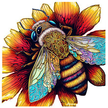 Load image into Gallery viewer, Colorful Bee (30*30CM) 18CT Stamped Cross Stitch
