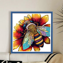 Load image into Gallery viewer, Colorful Bee (30*30CM) 18CT Stamped Cross Stitch
