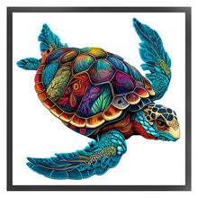 Load image into Gallery viewer, Colorful Turtle (30*30CM) 18CT Stamped Cross Stitch
