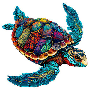 Colorful Turtle (30*30CM) 18CT Stamped Cross Stitch