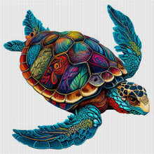 Load image into Gallery viewer, Colorful Turtle (30*30CM) 18CT Stamped Cross Stitch
