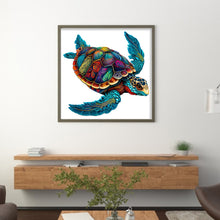 Load image into Gallery viewer, Colorful Turtle (30*30CM) 18CT Stamped Cross Stitch
