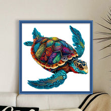 Load image into Gallery viewer, Colorful Turtle (30*30CM) 18CT Stamped Cross Stitch
