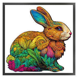 Colorful Bunny (30*30CM) 18CT Stamped Cross Stitch