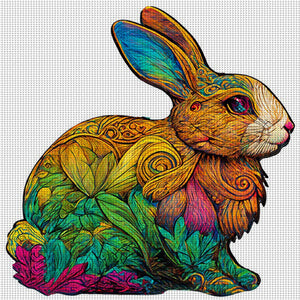 Colorful Bunny (30*30CM) 18CT Stamped Cross Stitch