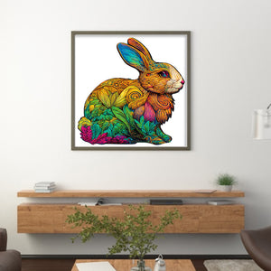 Colorful Bunny (30*30CM) 18CT Stamped Cross Stitch