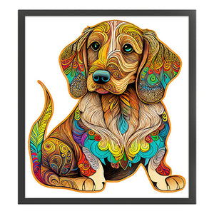 Colorful Puppy (30*35CM) 18CT Stamped Cross Stitch