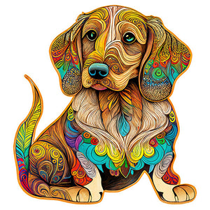 Colorful Puppy (30*35CM) 18CT Stamped Cross Stitch