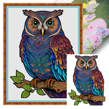 Load image into Gallery viewer, Colorful Owl (30*40CM) 18CT Stamped Cross Stitch
