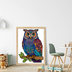 Colorful Owl (30*40CM) 18CT Stamped Cross Stitch