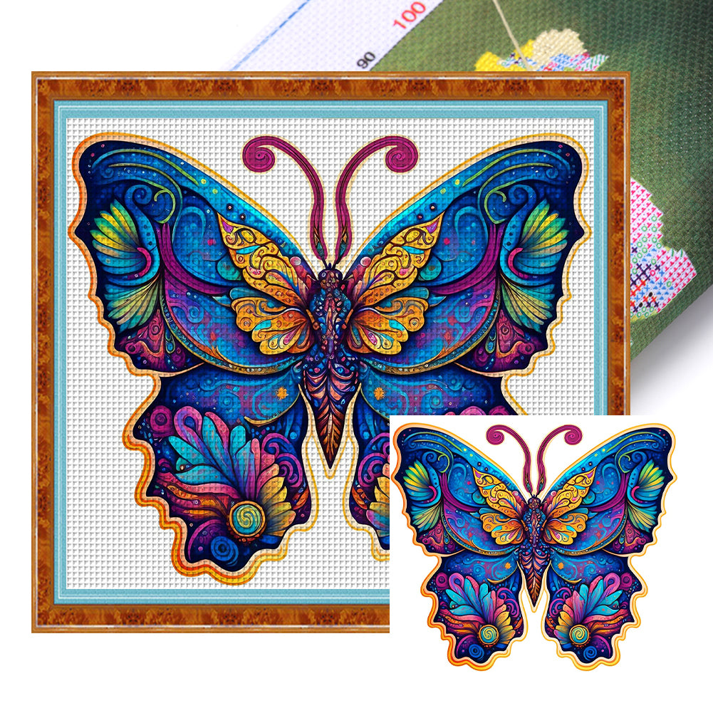 Colorful Butterflies (35*30CM) 18CT Stamped Cross Stitch