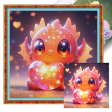 Load image into Gallery viewer, Cute Glowing Dragon (40*40CM) 11CT Stamped Cross Stitch
