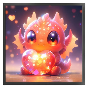 Cute Glowing Dragon (40*40CM) 11CT Stamped Cross Stitch