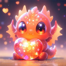 Load image into Gallery viewer, Cute Glowing Dragon (40*40CM) 11CT Stamped Cross Stitch
